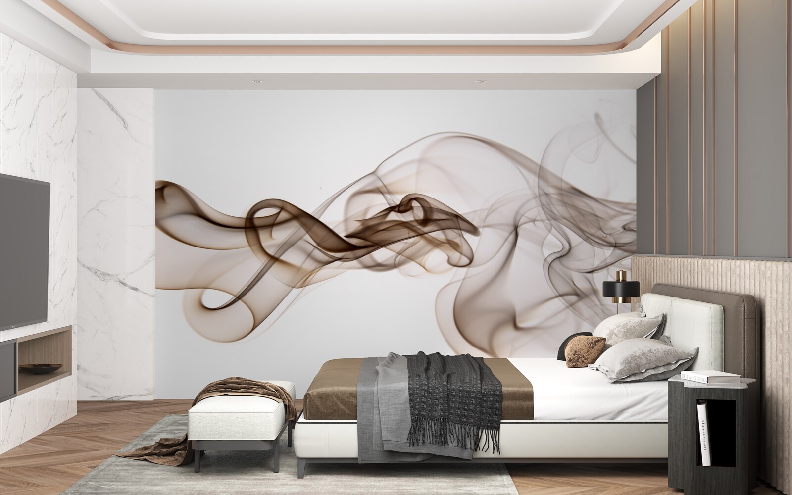 Fotobehang abstracte koffiedrank met melk