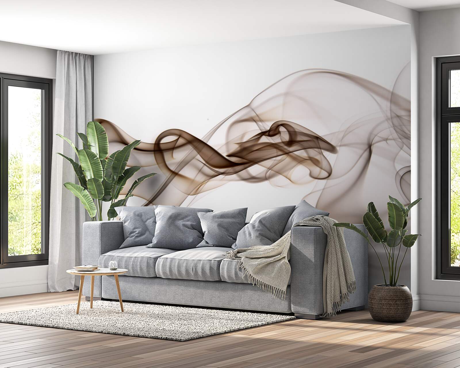 Fotobehang abstracte koffiedrank met melk