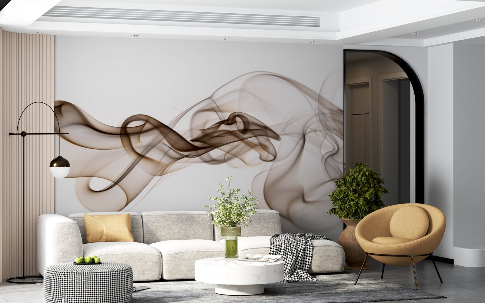 Fotobehang abstracte koffiedrank met melk