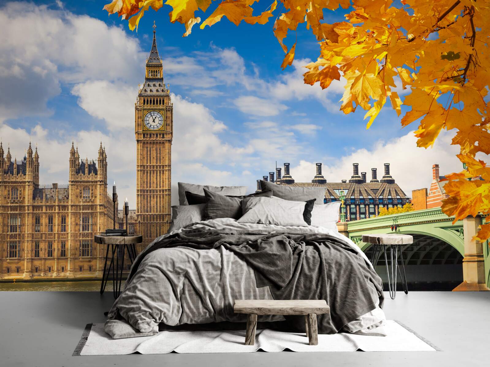 Fotobehang gouden herfst in het oude Londen