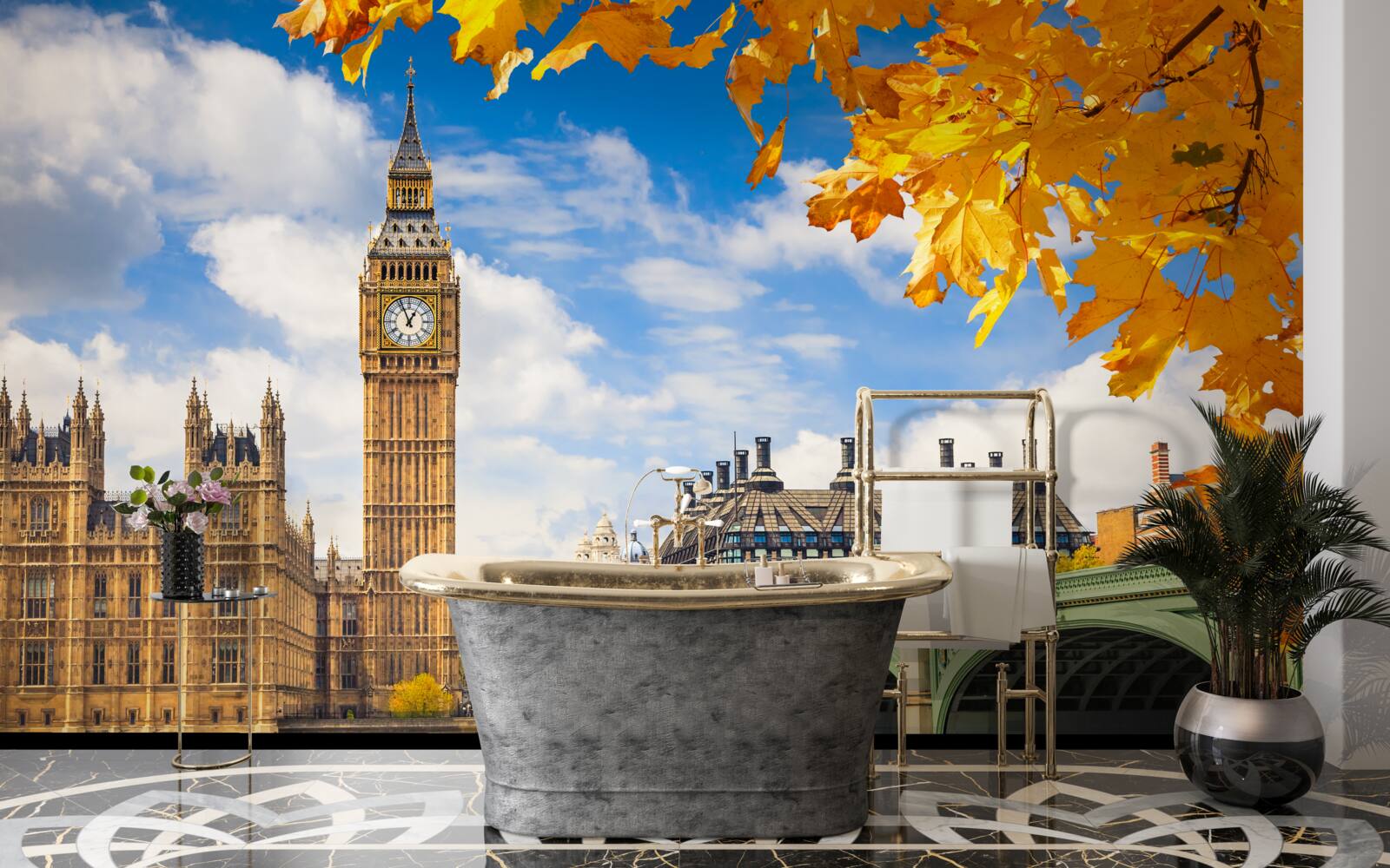 Fotobehang gouden herfst in het oude Londen