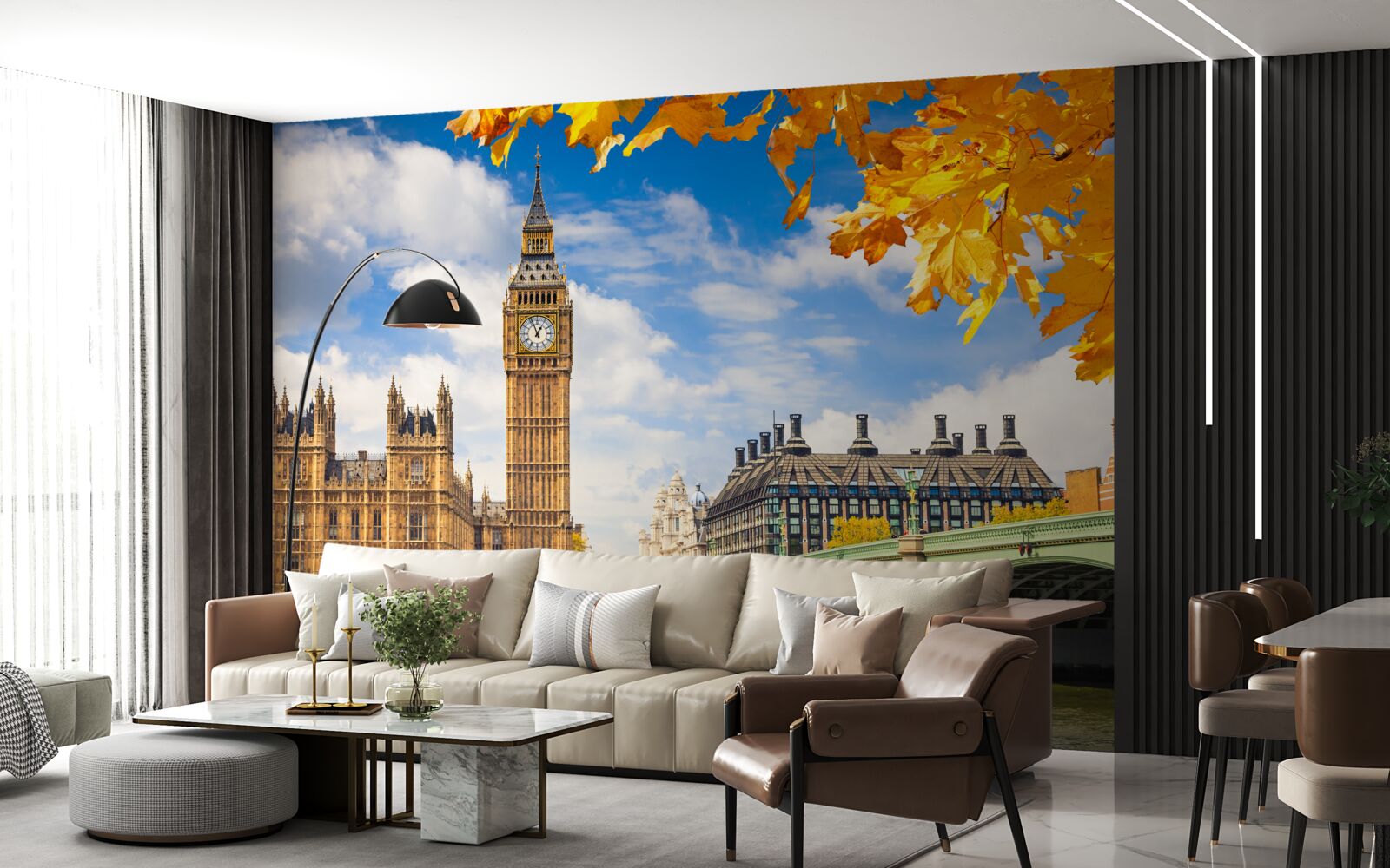 Fotobehang gouden herfst in het oude Londen