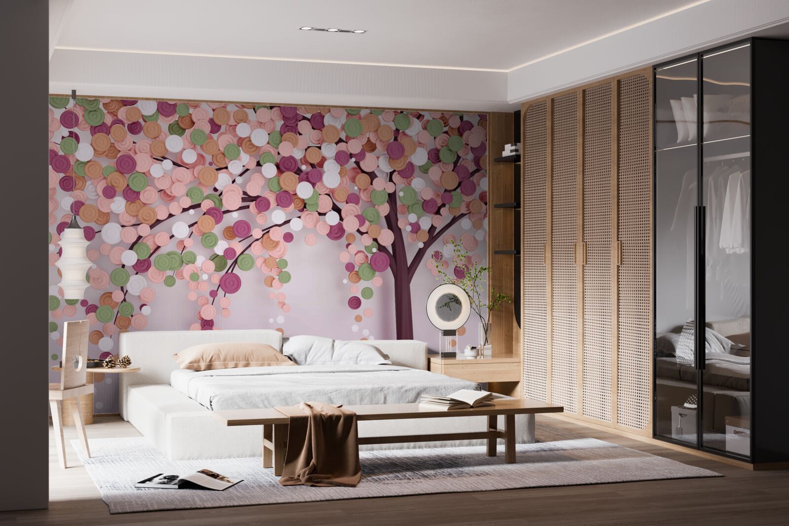 Fotobehang abstracte herfstboom