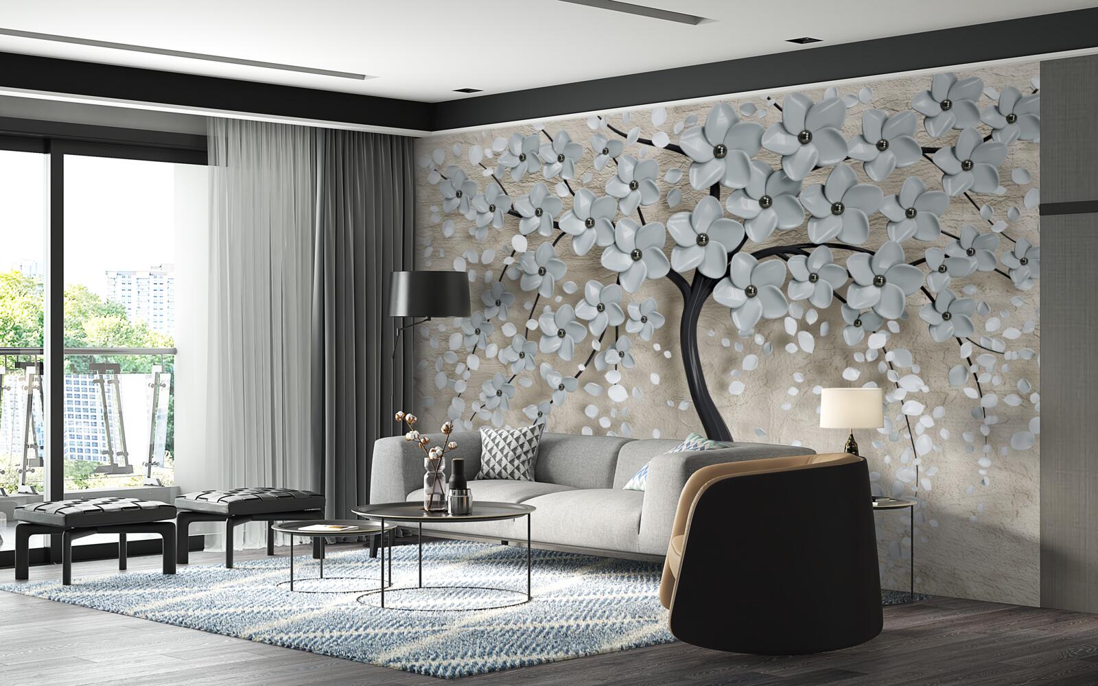 Fotobehang weelderige boom