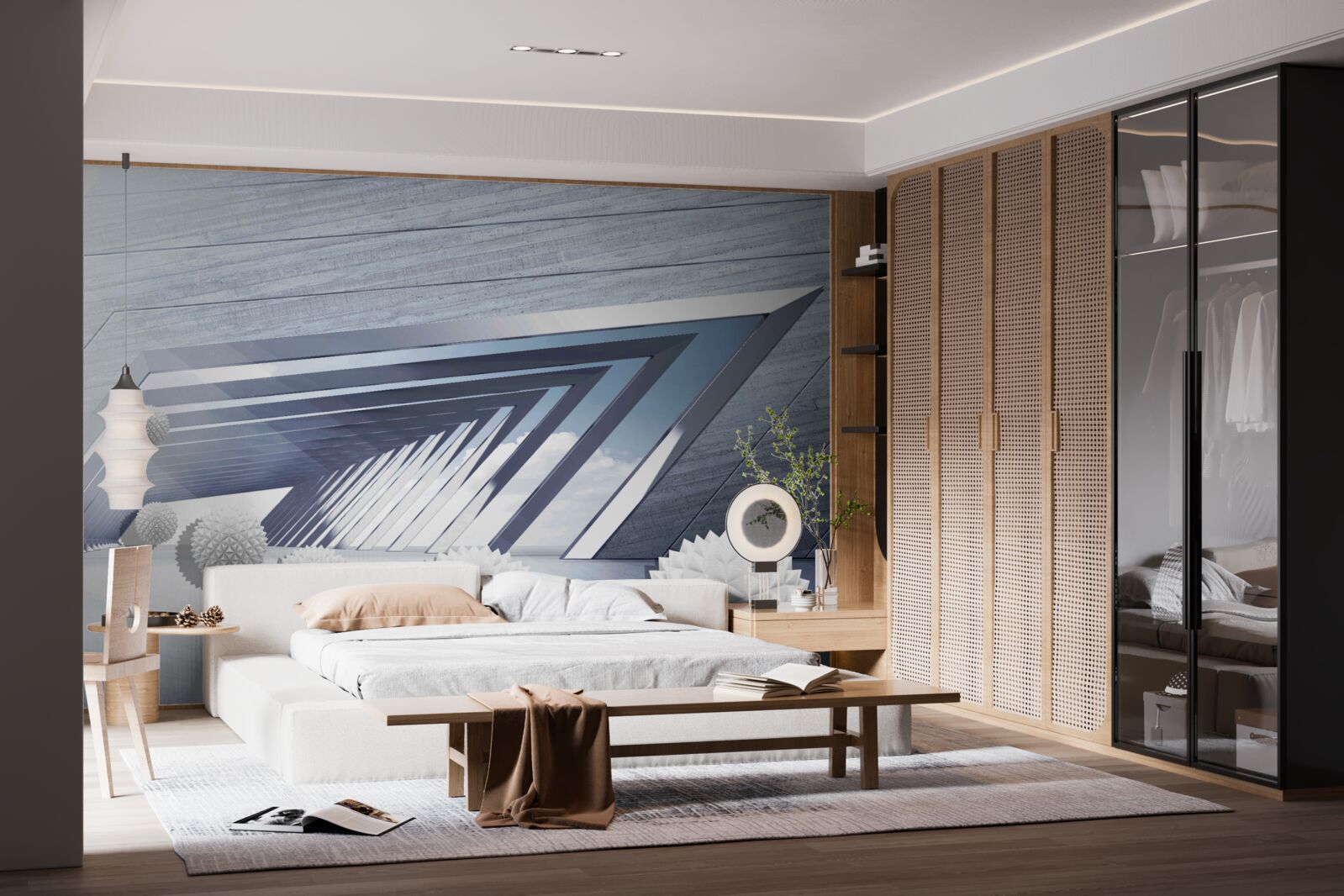 Fotobehang rondvliegende stekelballen in de gang