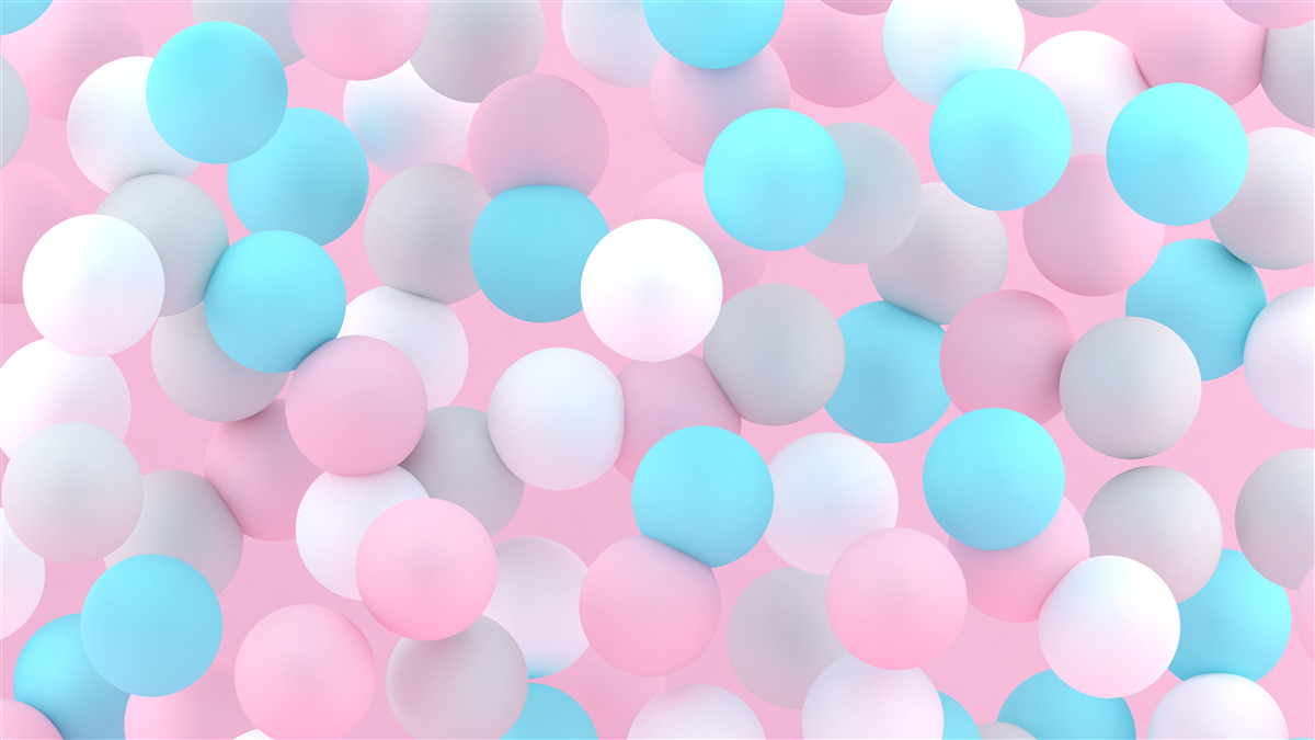 Fotobehang ballen van alle kleuren drijven in het zwembad