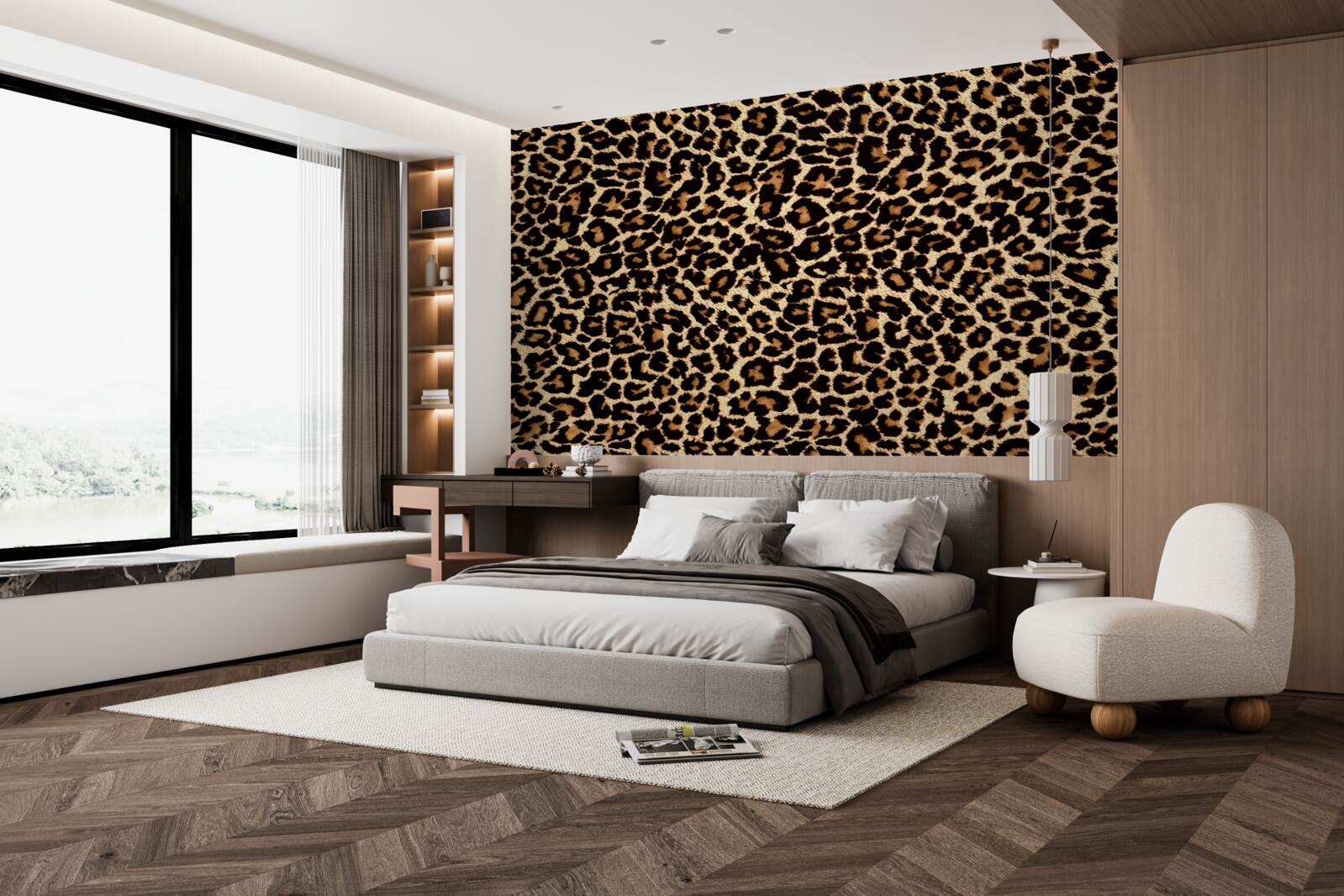 Fotobehang ongewoon luipaardpatroon