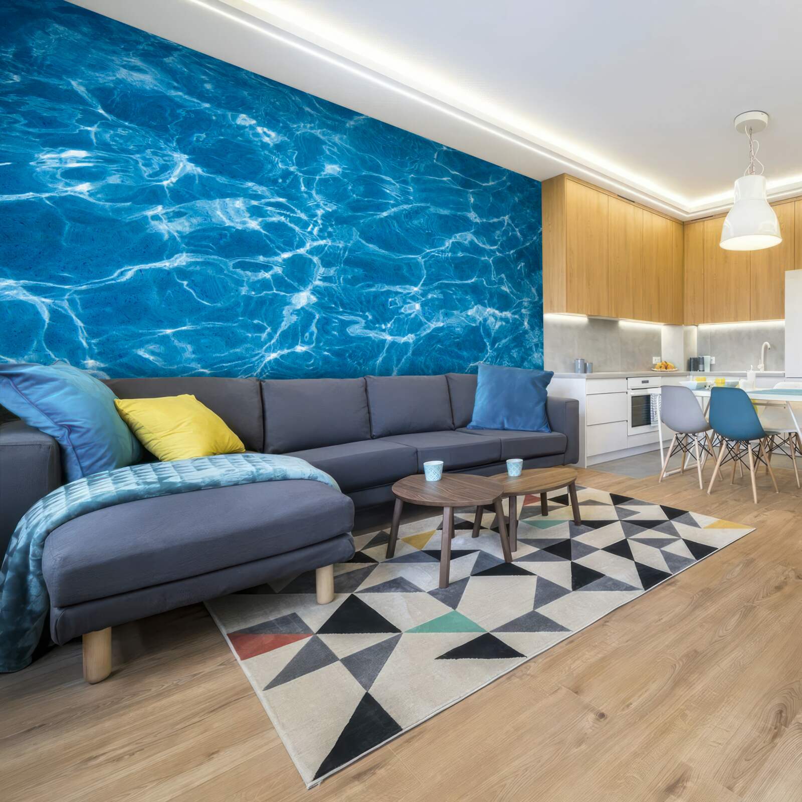 Fotobehang zonneschijn op het water