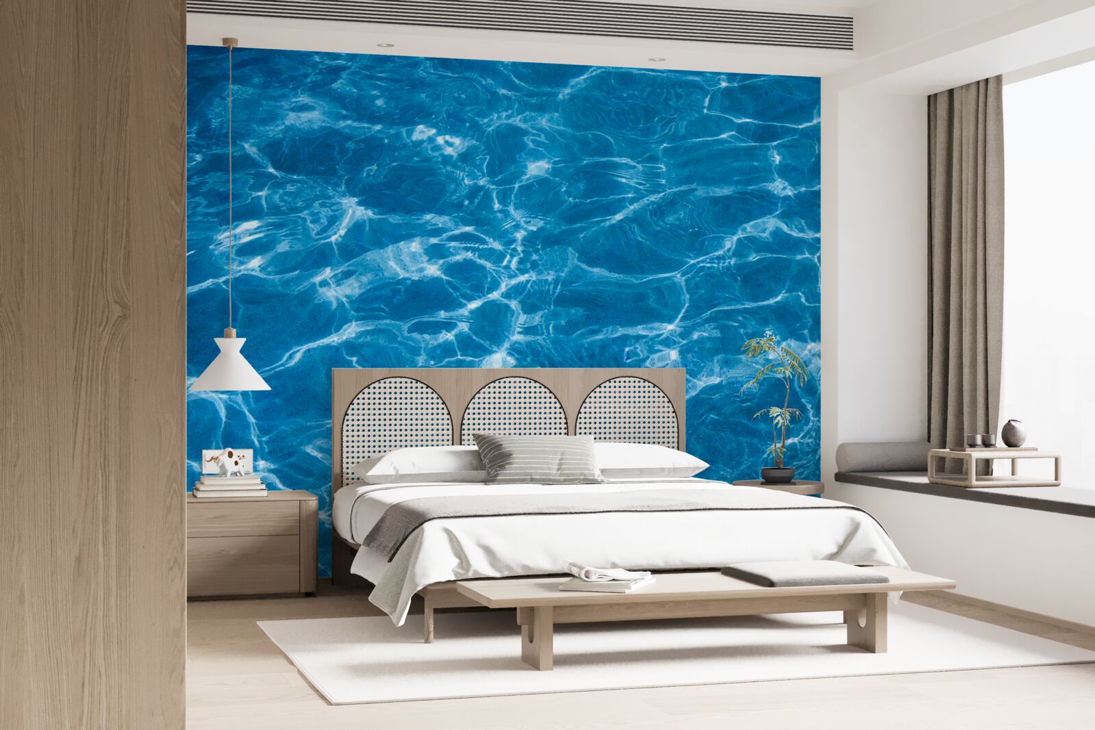 Fotobehang zonneschijn op het water