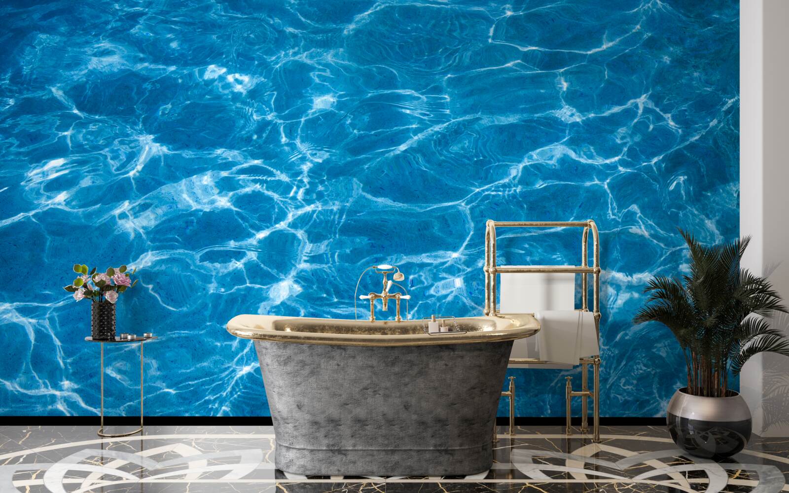 Fotobehang zonneschijn op het water