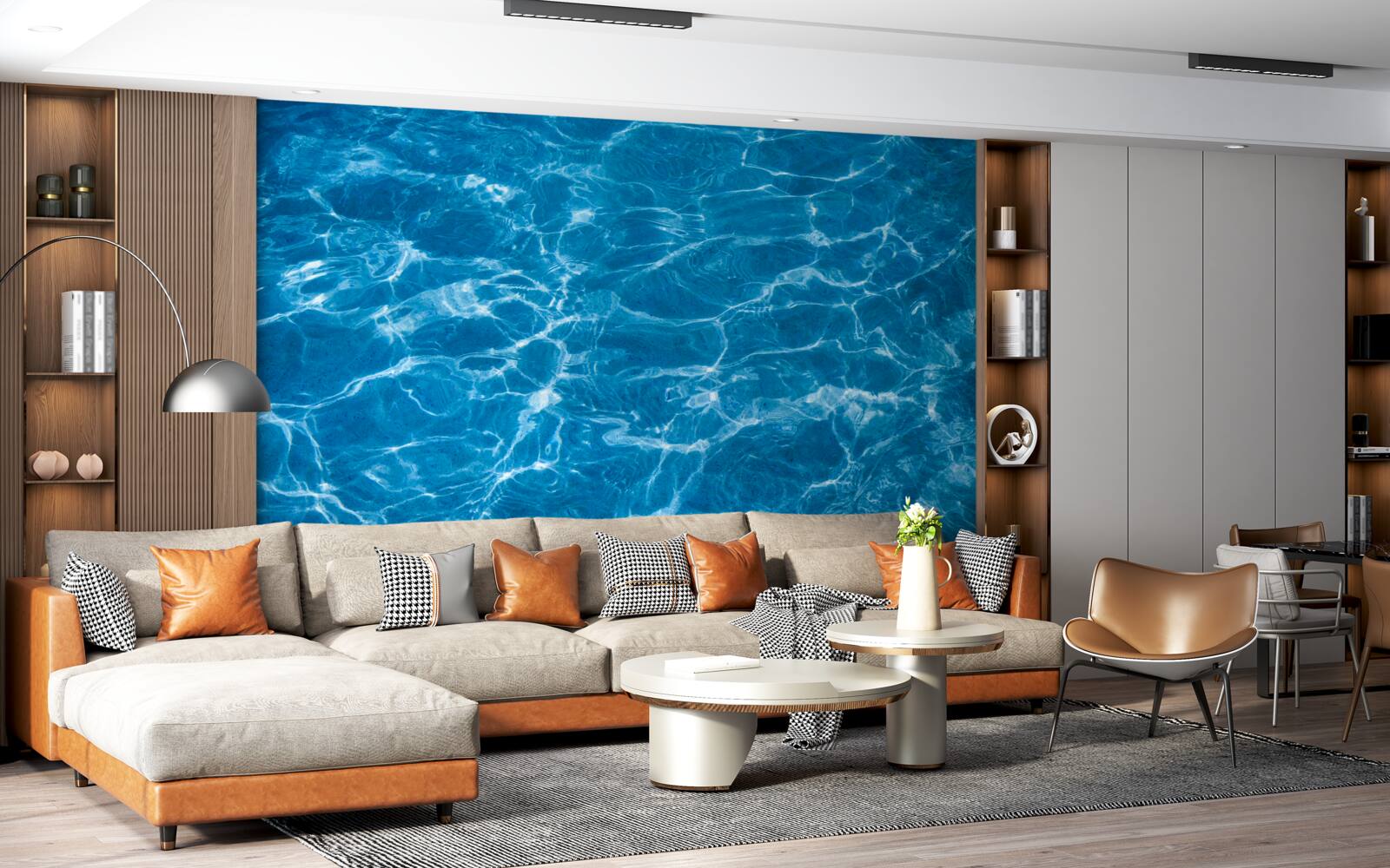 Fotobehang zonneschijn op het water