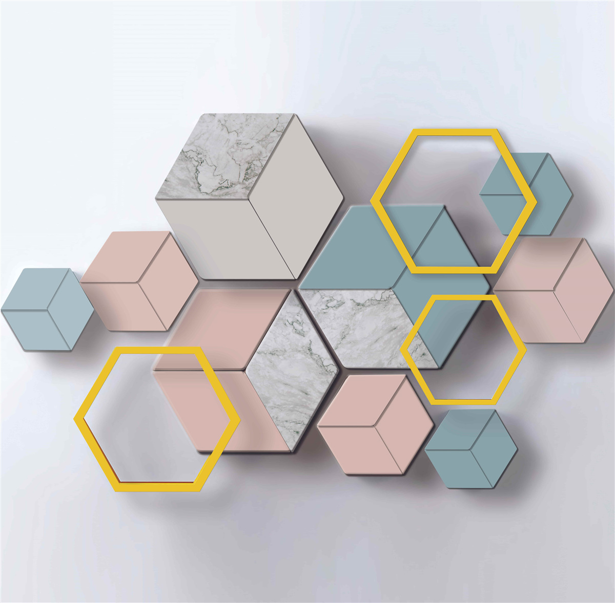 Fotobehang compositie van veelkleurige rechthoeken