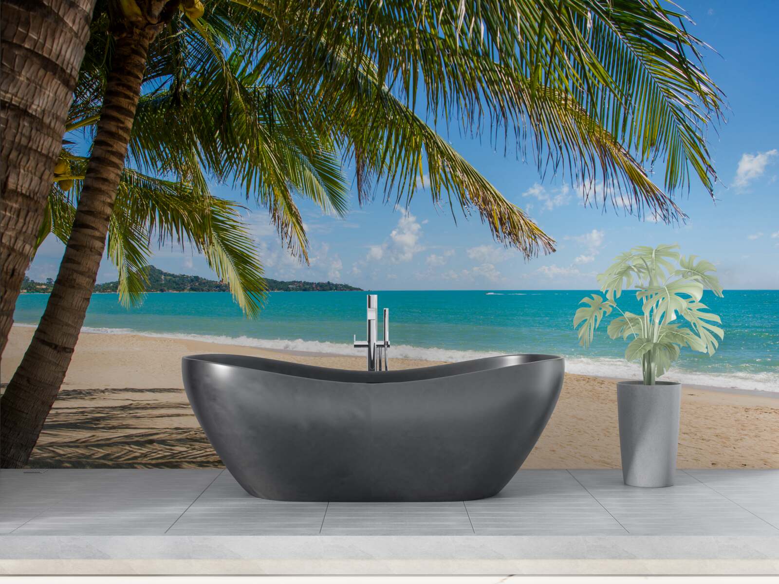 Fotobehang afgelegen droomstrand