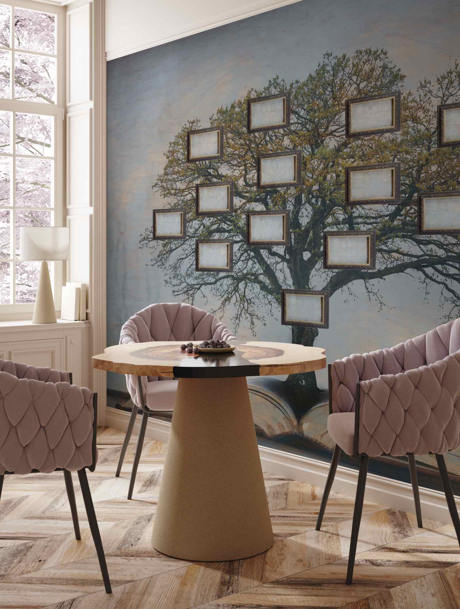 Fotobehang stamboom zonder foto's