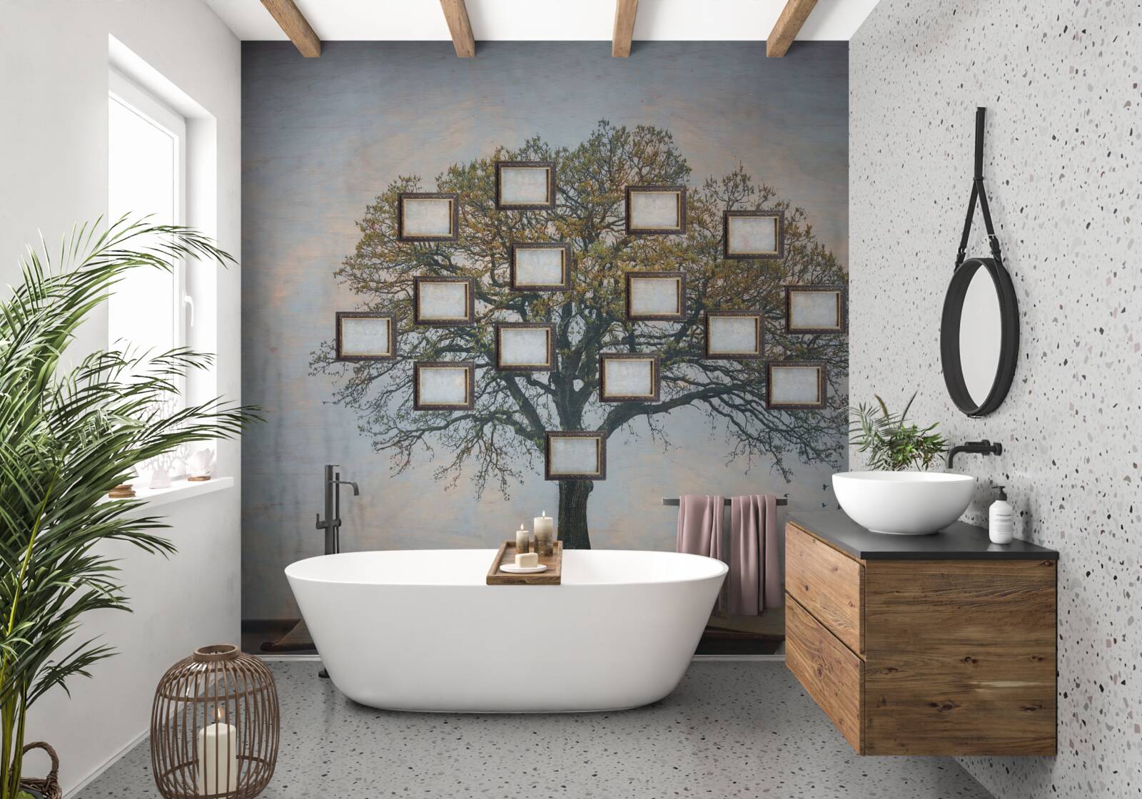 Fotobehang stamboom zonder foto's