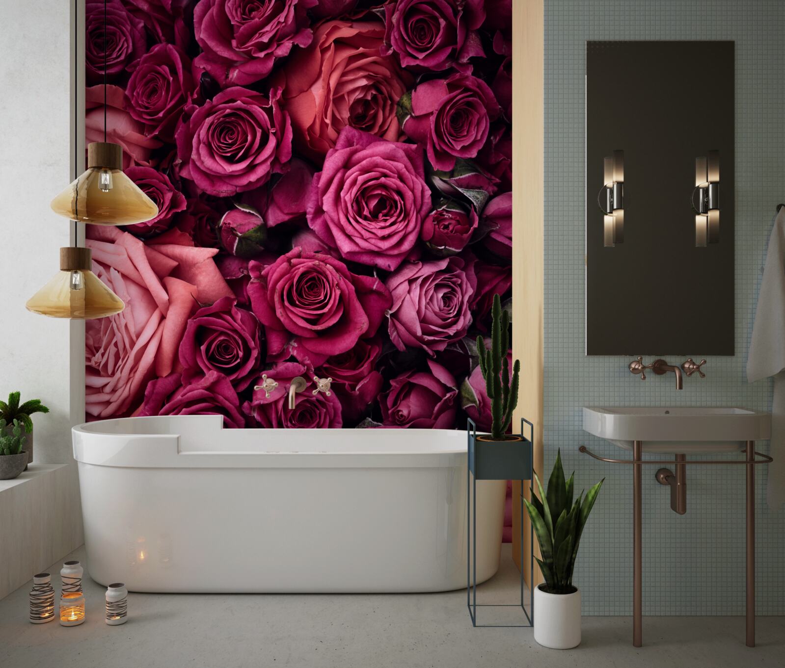 Fotobehang prachtige rozen van dichtbij