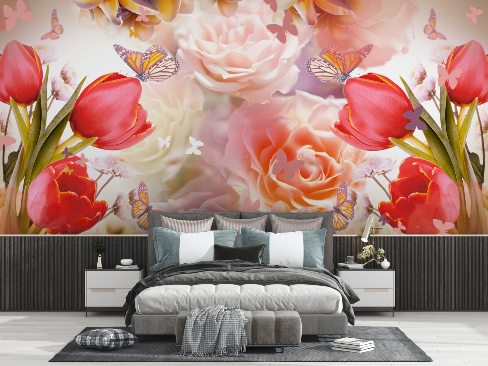 Fotobehang prachtig bloemenpatroon