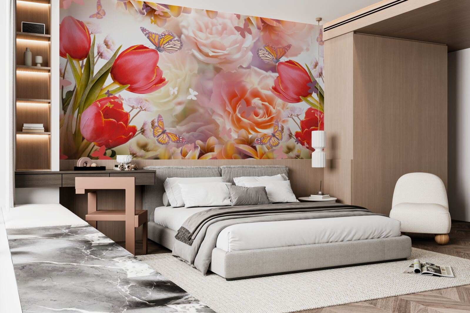 Fotobehang prachtig bloemenpatroon