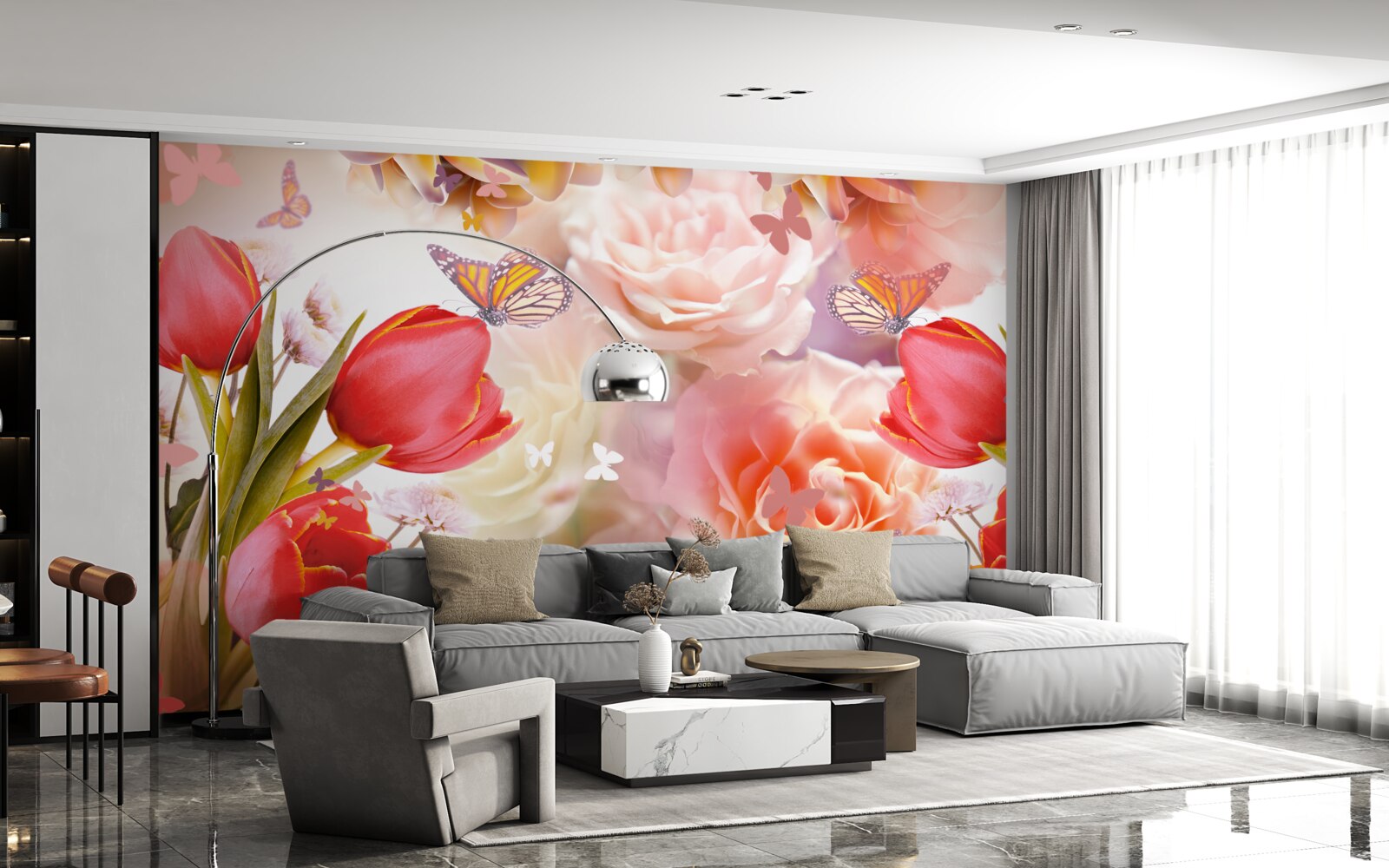 Fotobehang prachtig bloemenpatroon