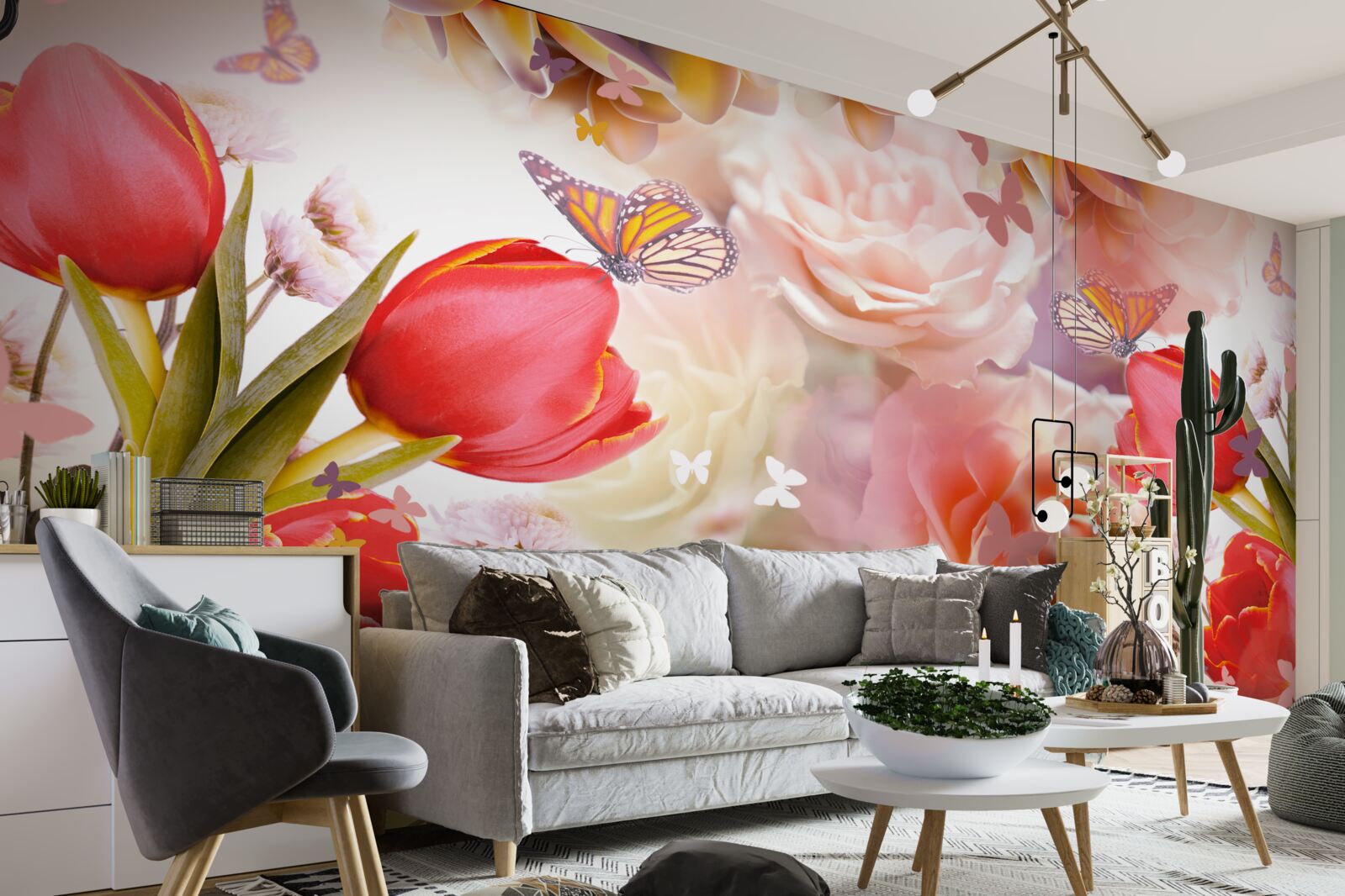 Fotobehang prachtig bloemenpatroon