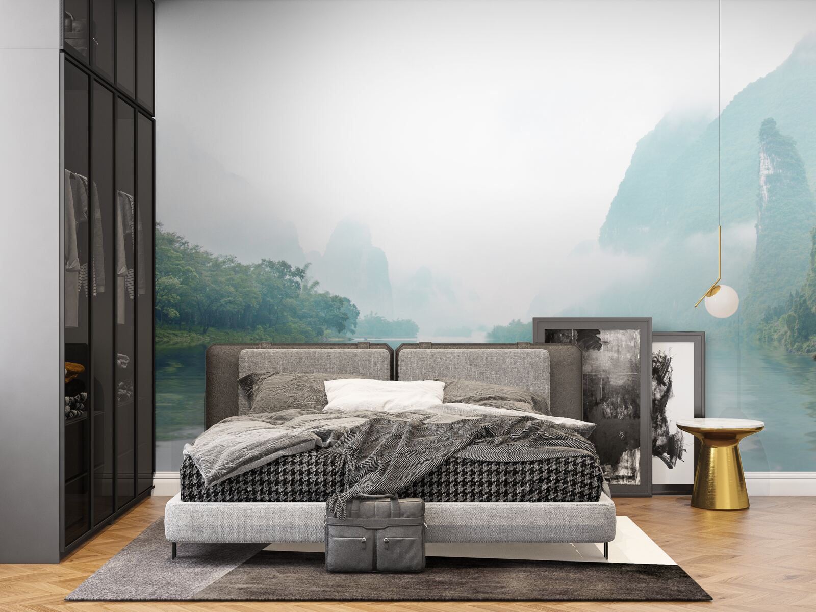 Fotobehang indrukwekkend rivierlandschap