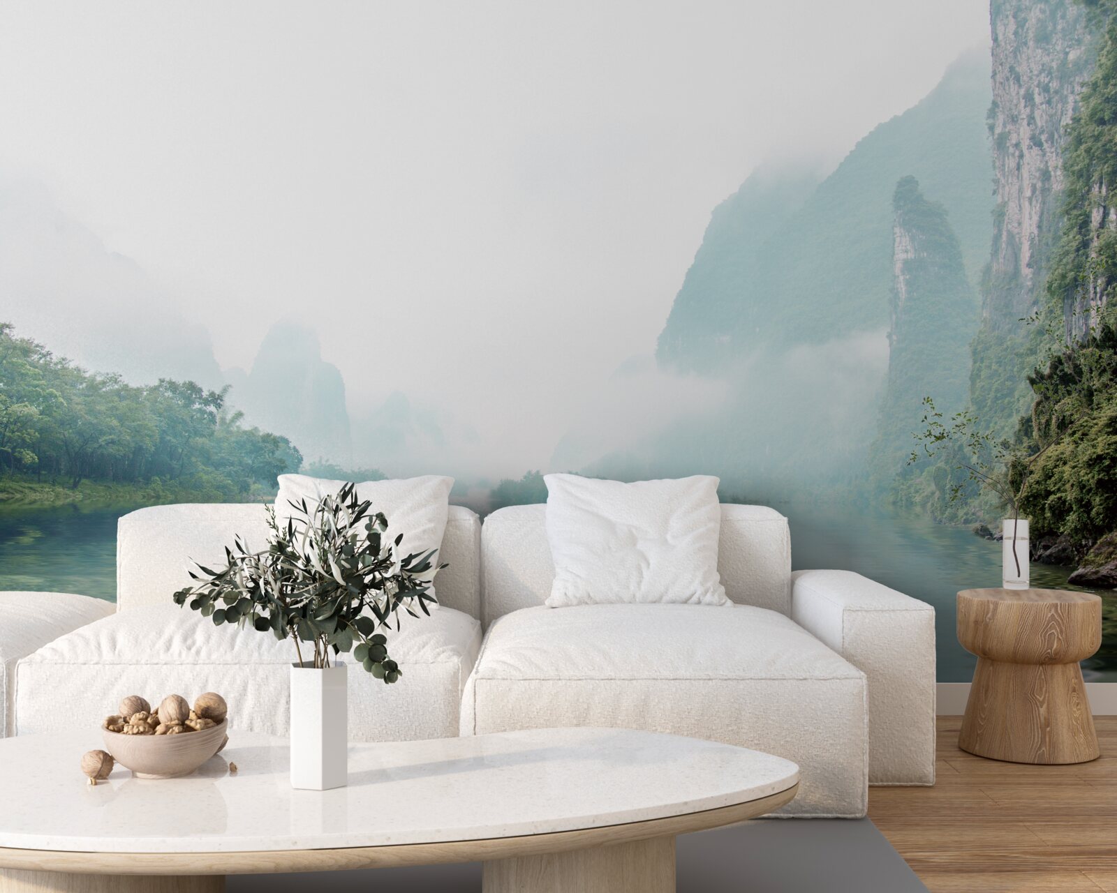 Fotobehang indrukwekkend rivierlandschap