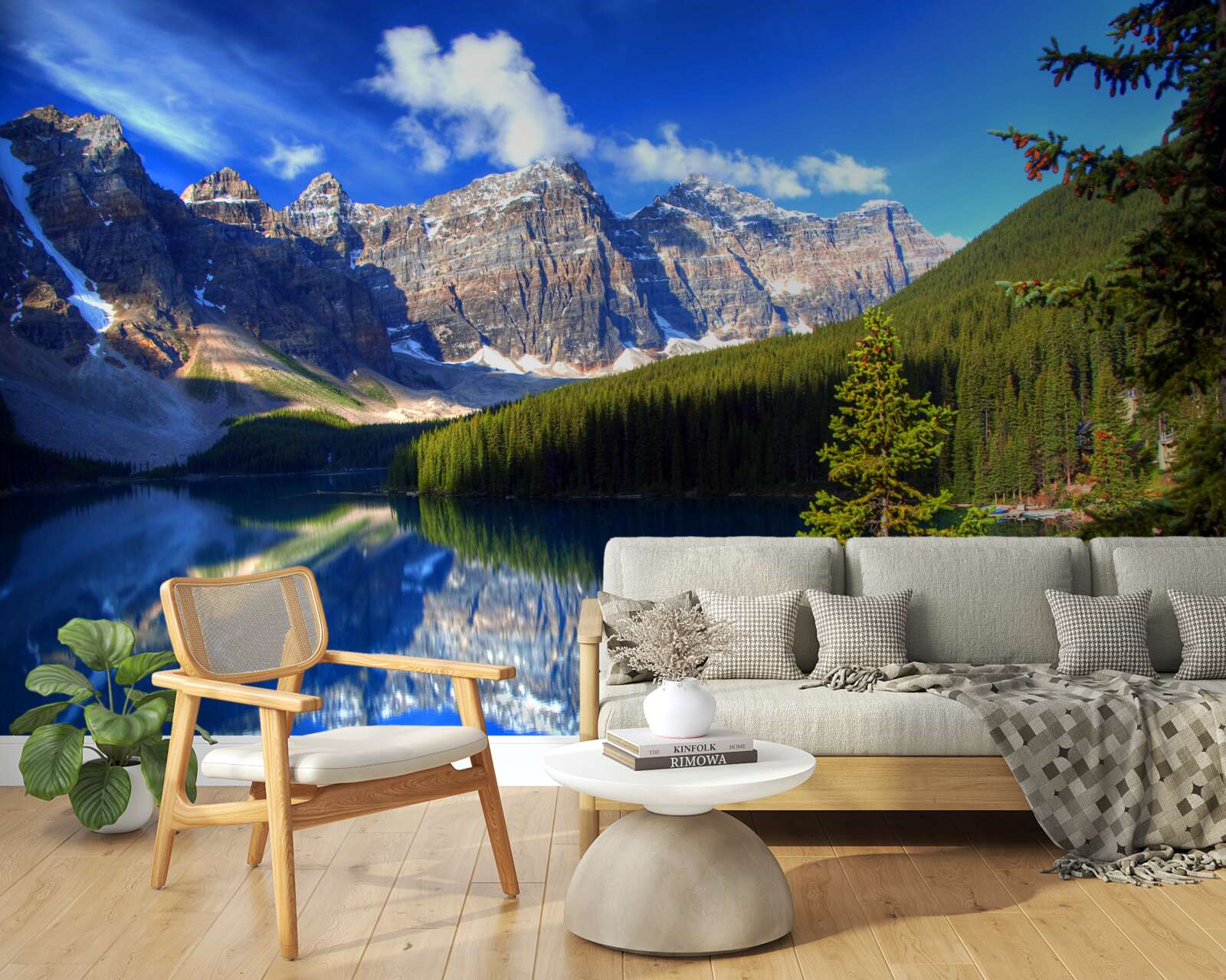 Fotobehang louise lake, gelegen in banff