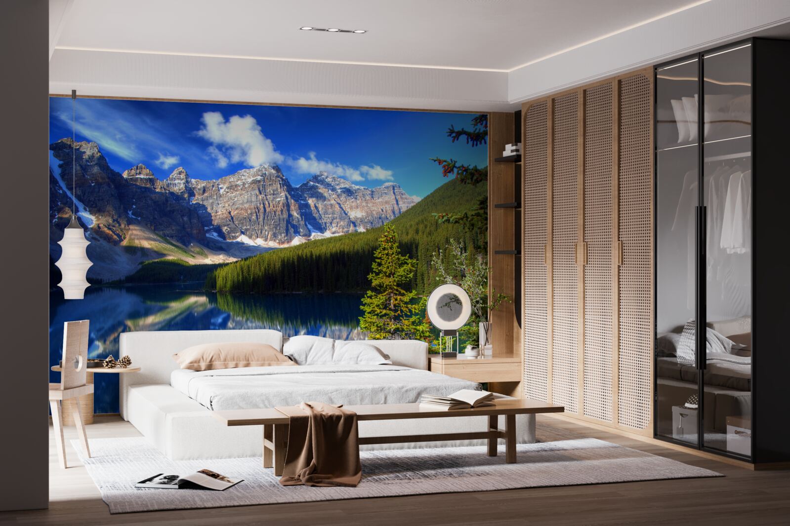 Fotobehang louise lake, gelegen in banff