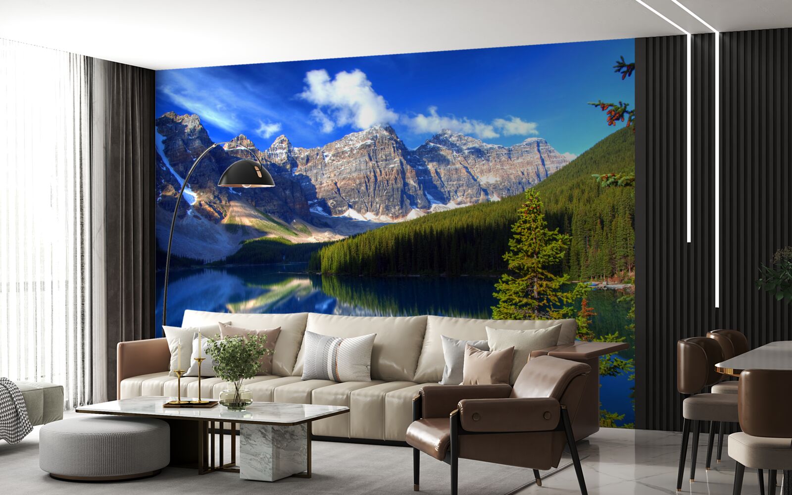 Fotobehang louise lake, gelegen in banff