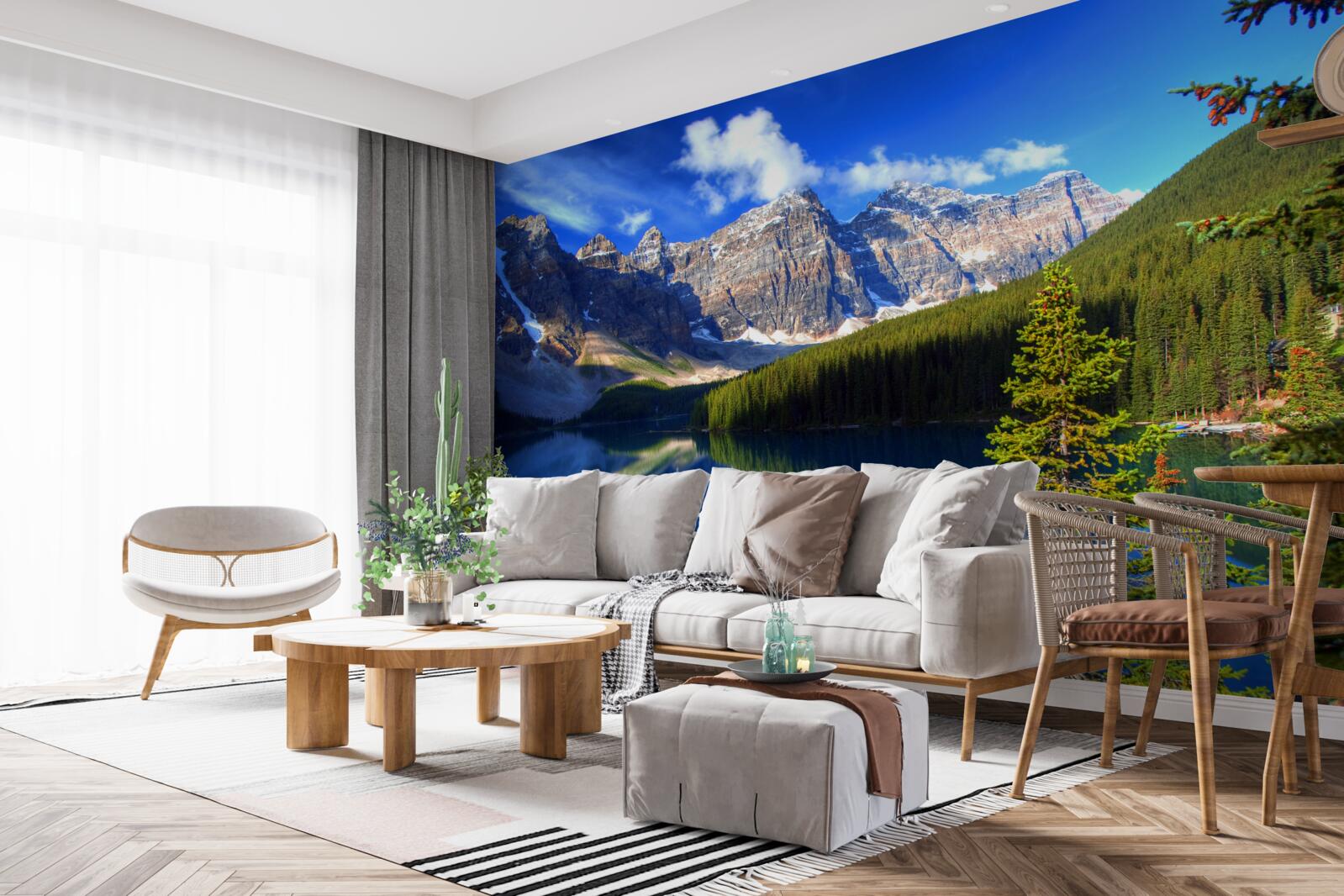 Fotobehang louise lake, gelegen in banff