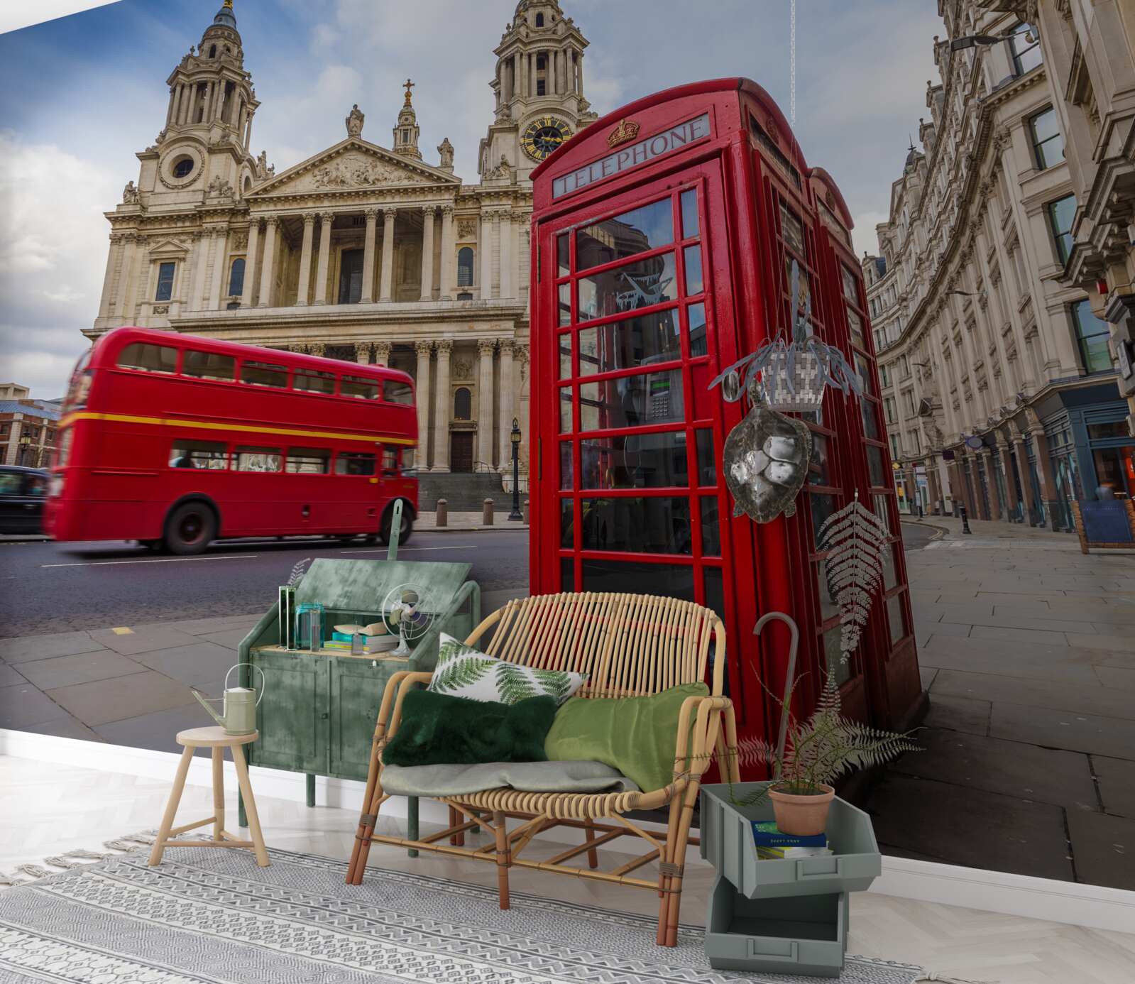 Fotobehang kenmerken en gedenkwaardige plaatsen van londen