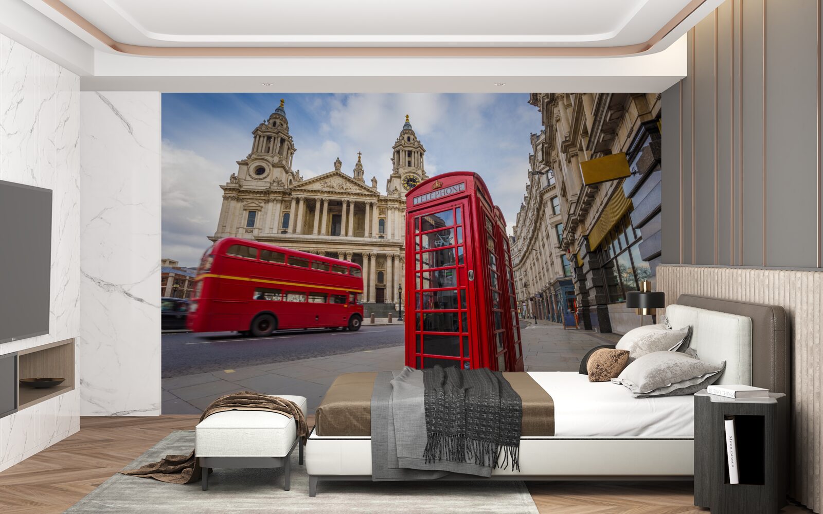 Fotobehang kenmerken en gedenkwaardige plaatsen van londen