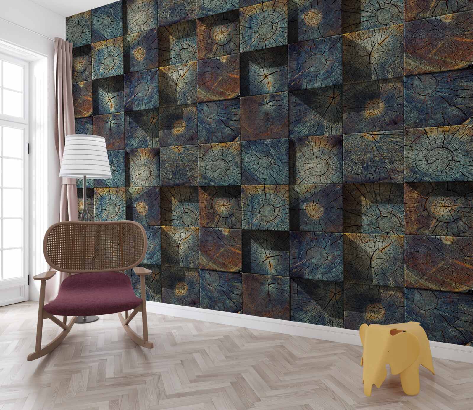 Fotobehang kleine boomzaailingen