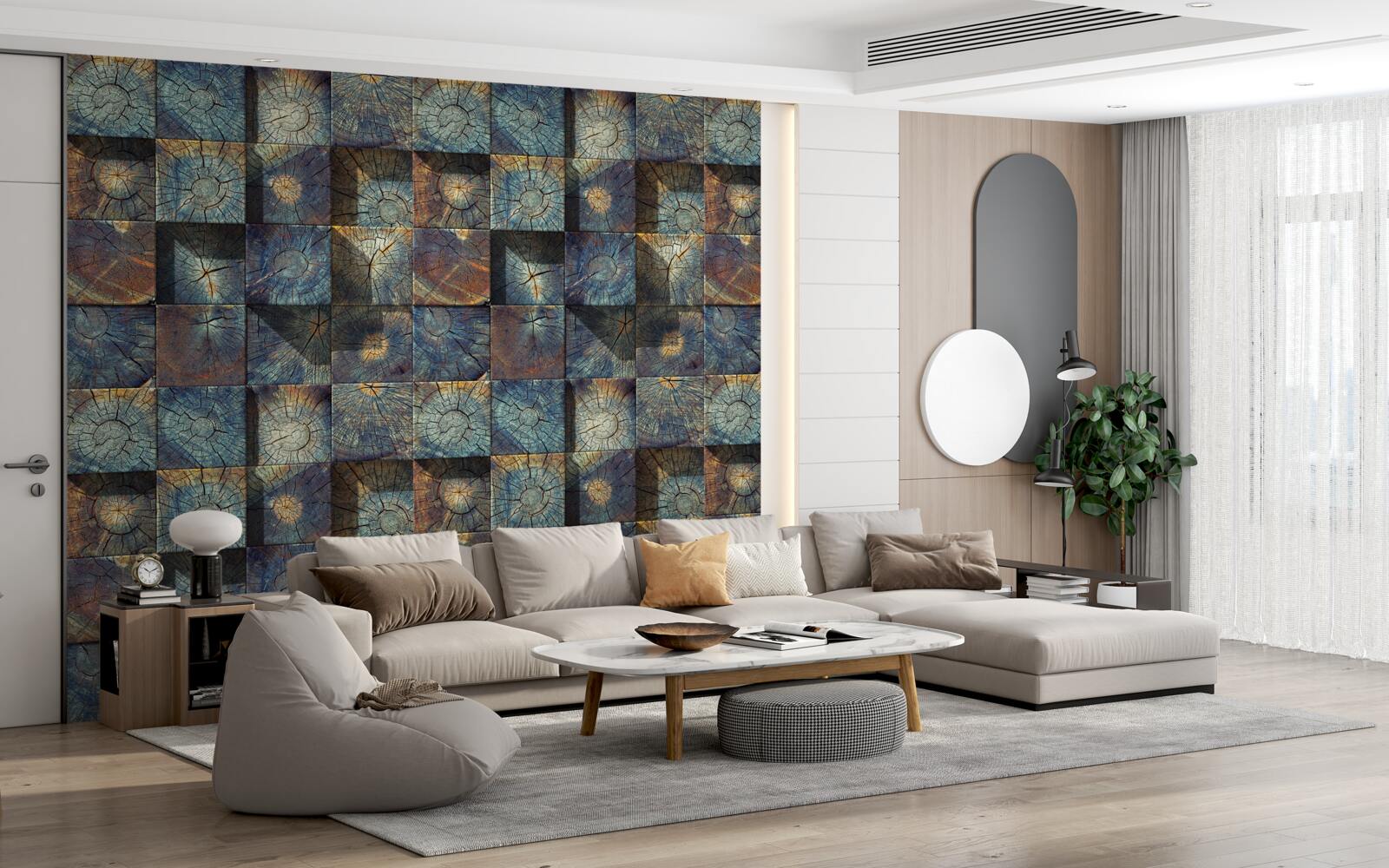 Fotobehang kleine boomzaailingen