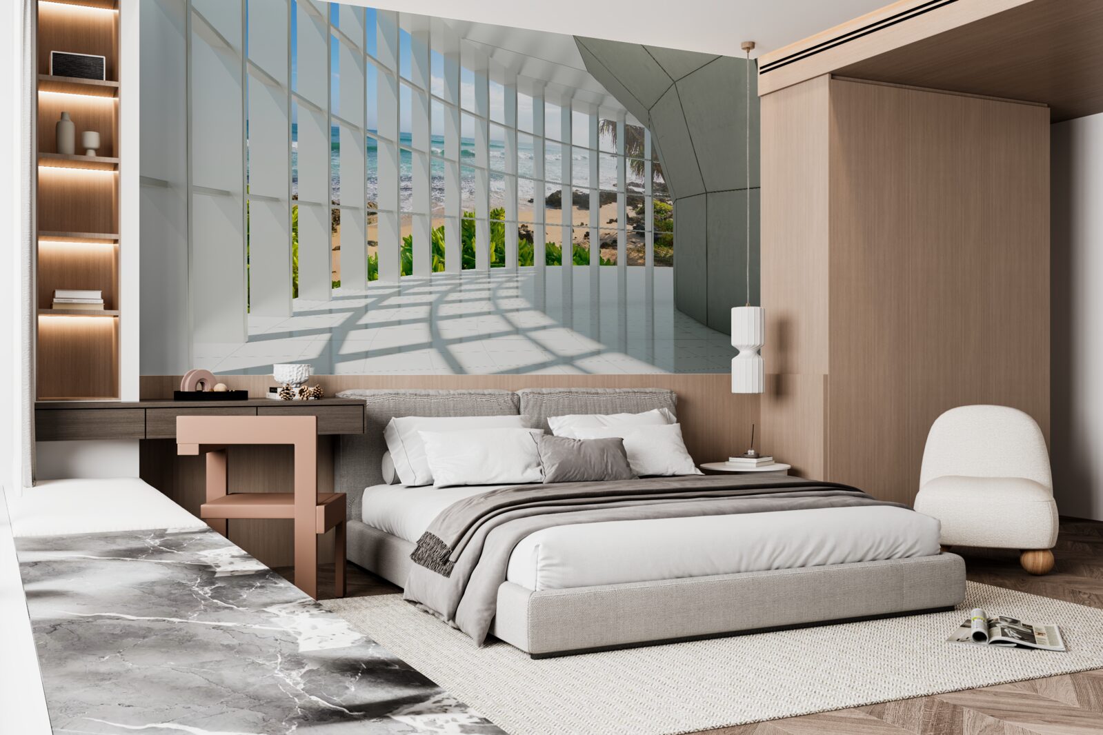 Fotobehang ruime, lichte hal