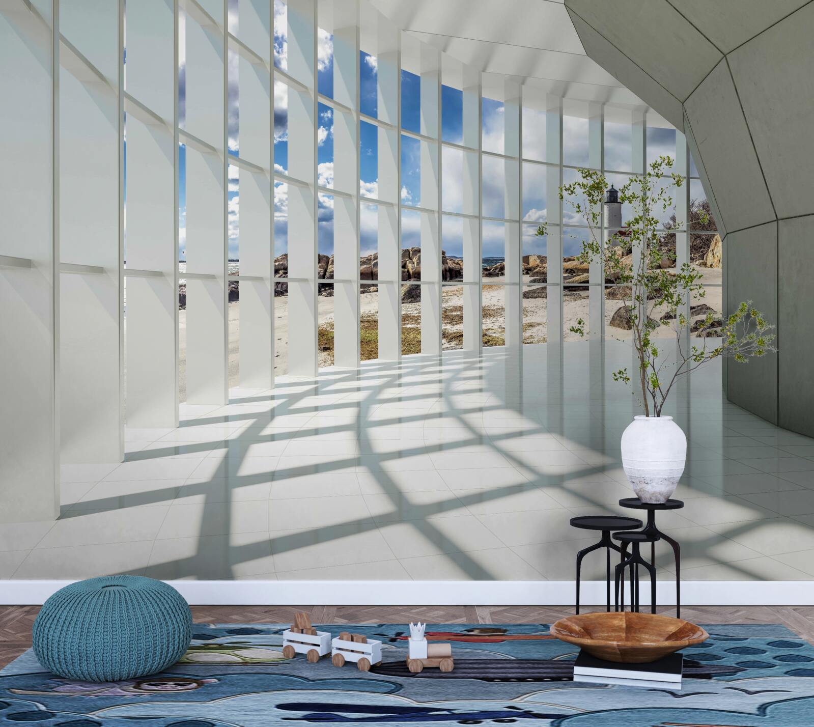 Fotobehang zonneschijn in de tunnel