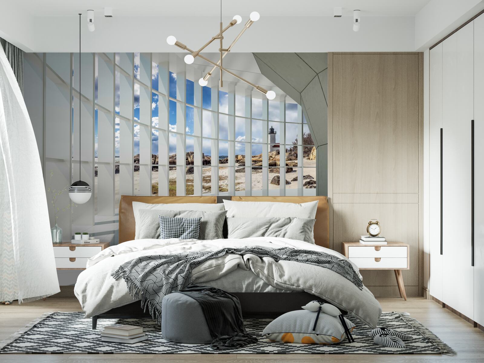 Fotobehang zonneschijn in de tunnel