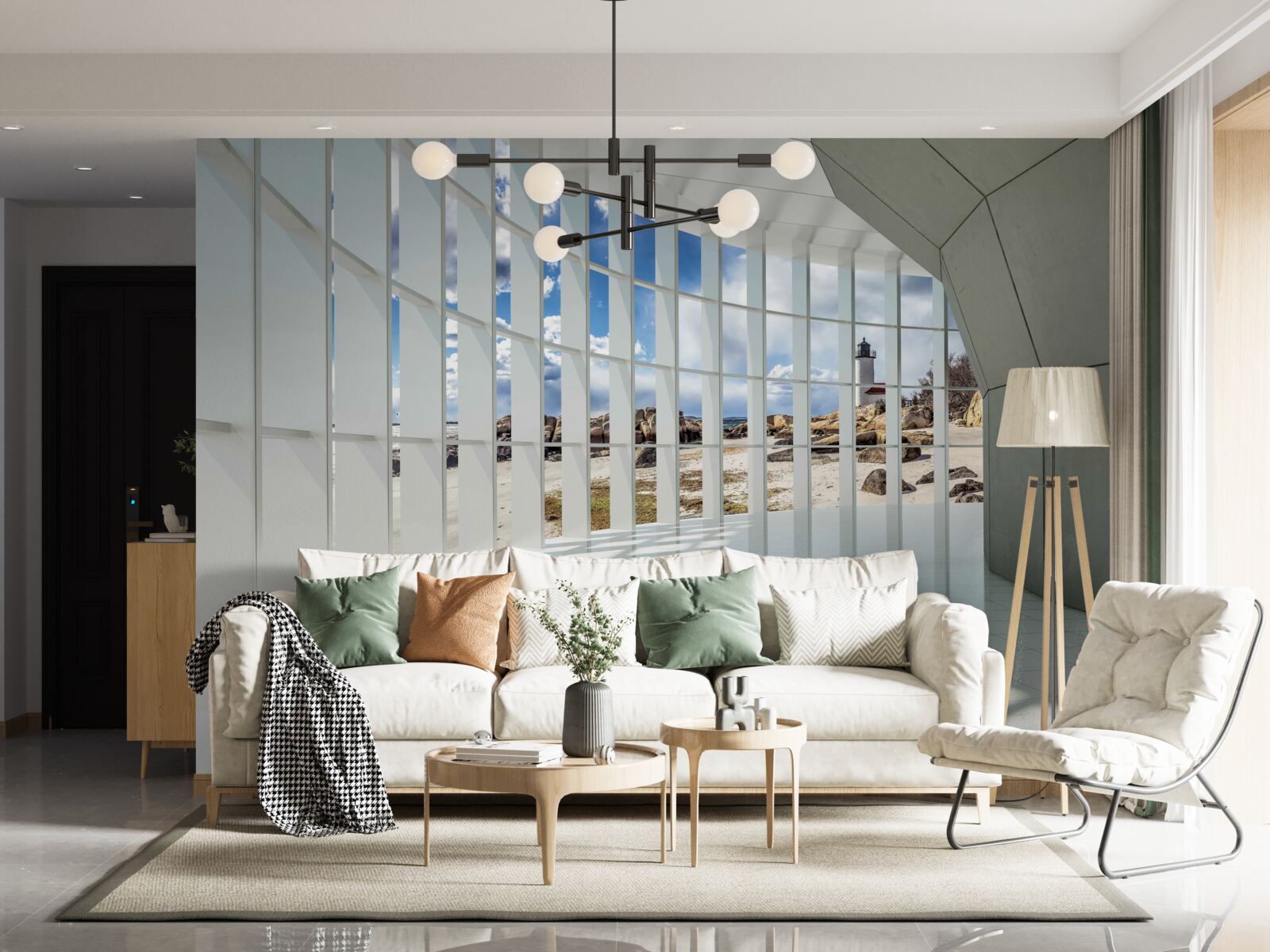 Fotobehang zonneschijn in de tunnel