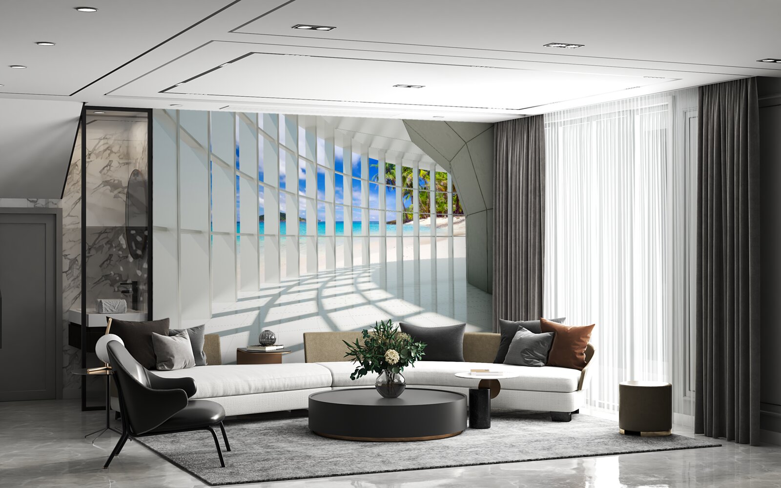 Fotobehang lichte glans