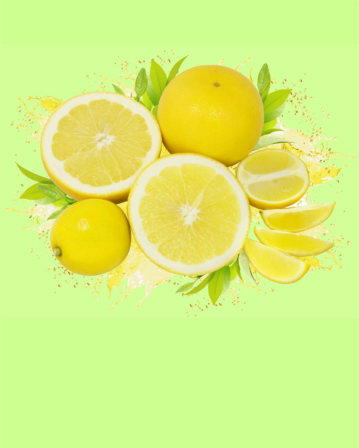 Fotobehang gele zonnige citroenen