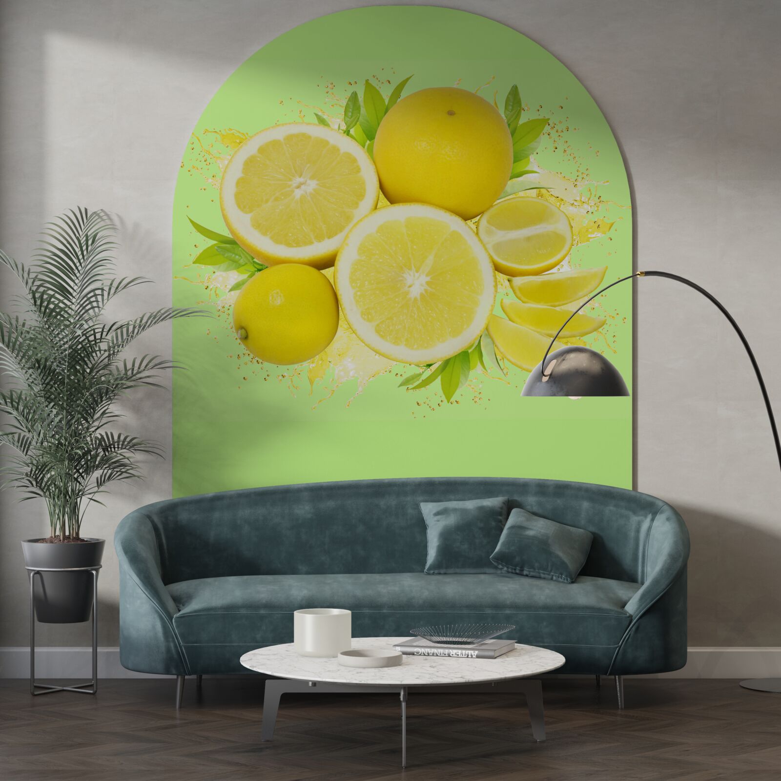 Fotobehang gele zonnige citroenen