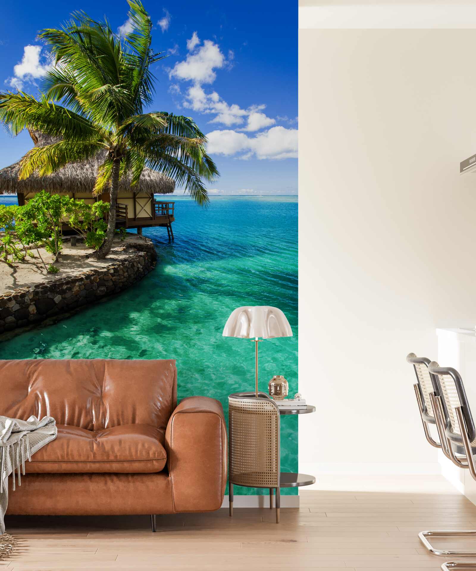 Fotobehang strandhuis in de maldiven