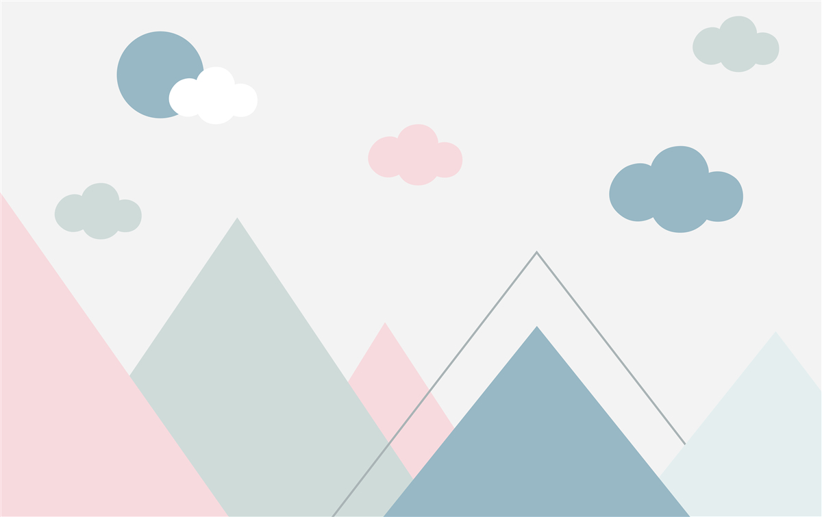 Fotobehang wolken en pieken