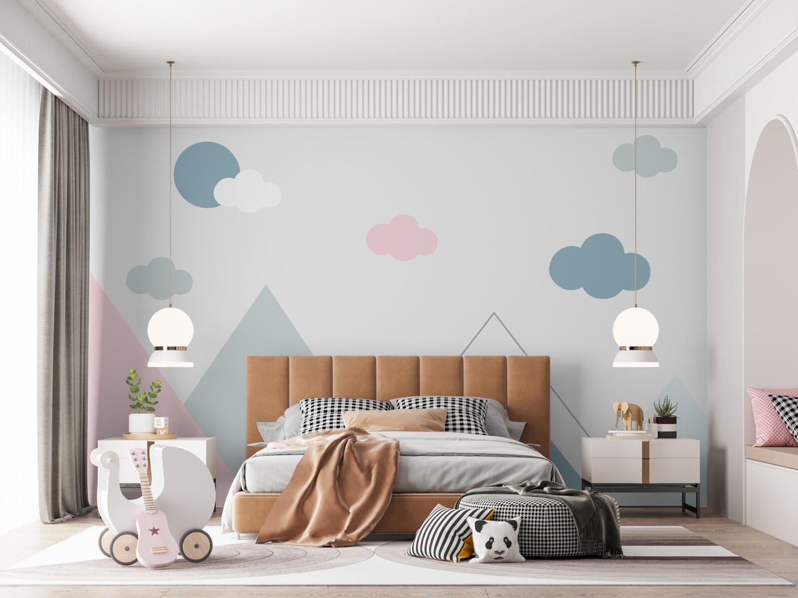 Fotobehang wolken en pieken