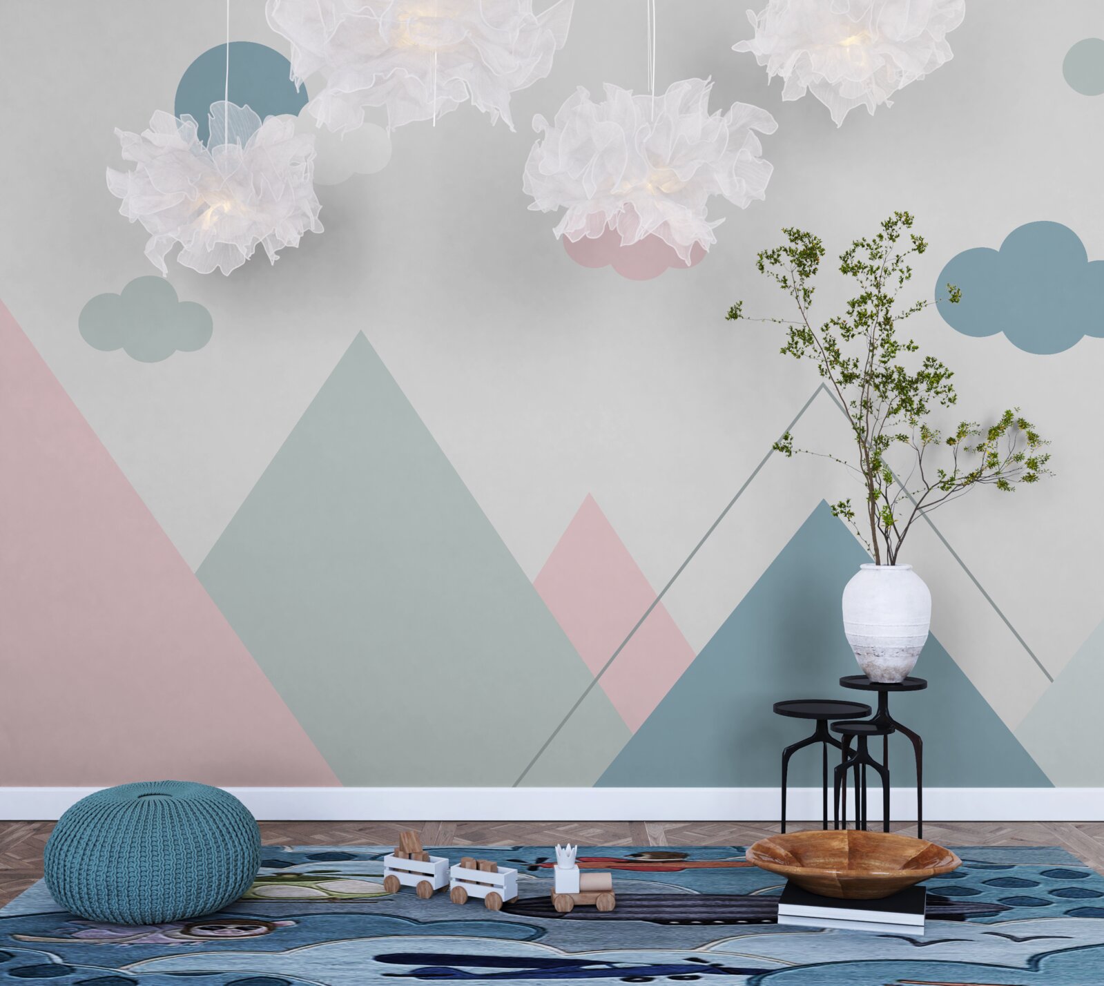 Fotobehang wolken en pieken