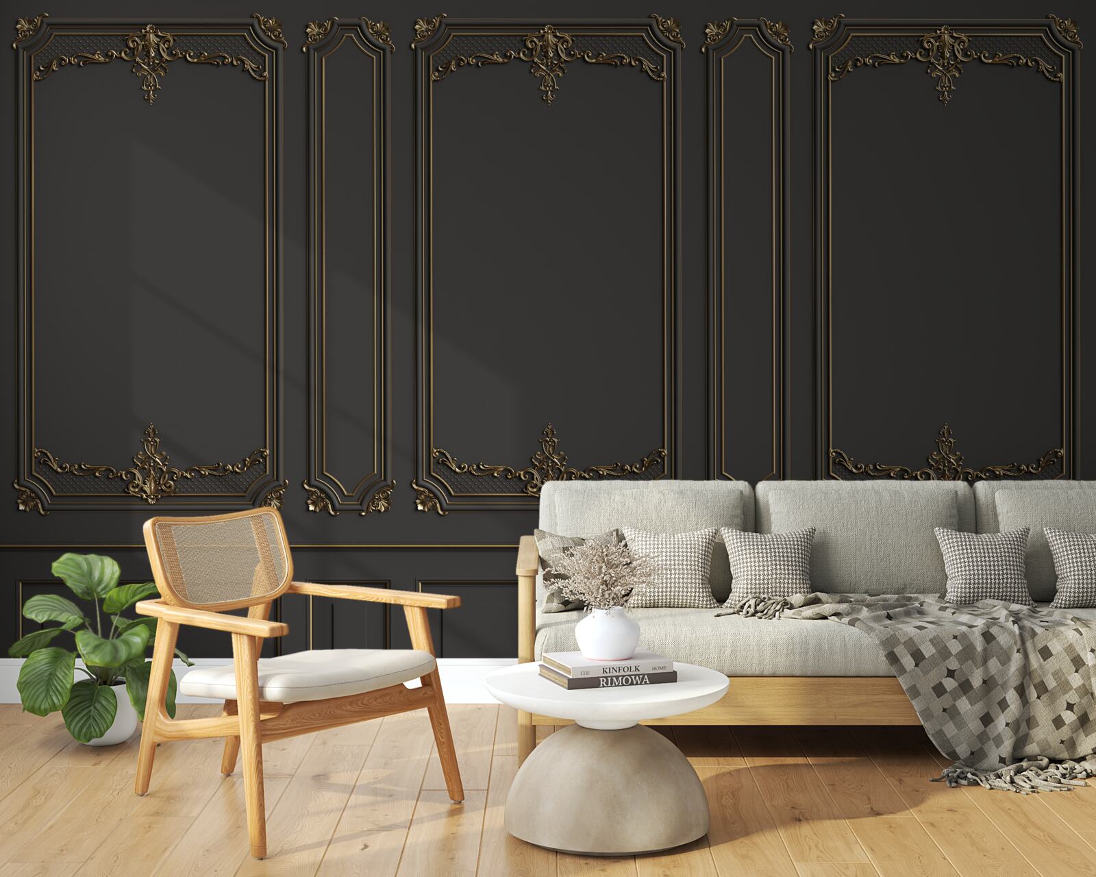 Fotobehang traditionele binnenmuur