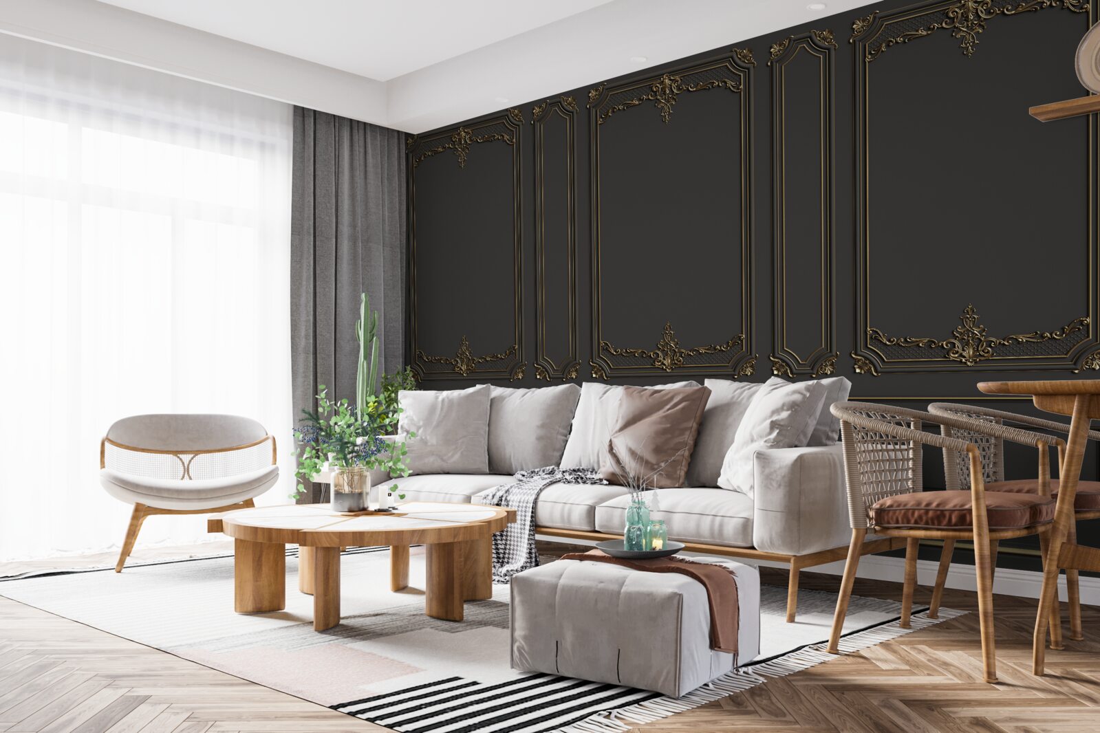 Fotobehang traditionele binnenmuur