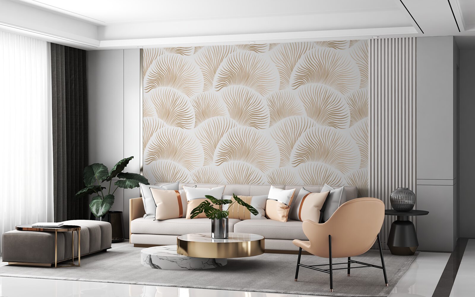 Fotobehang heldere koralen