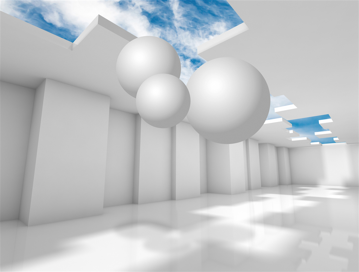 Fotobehang helder magazijn