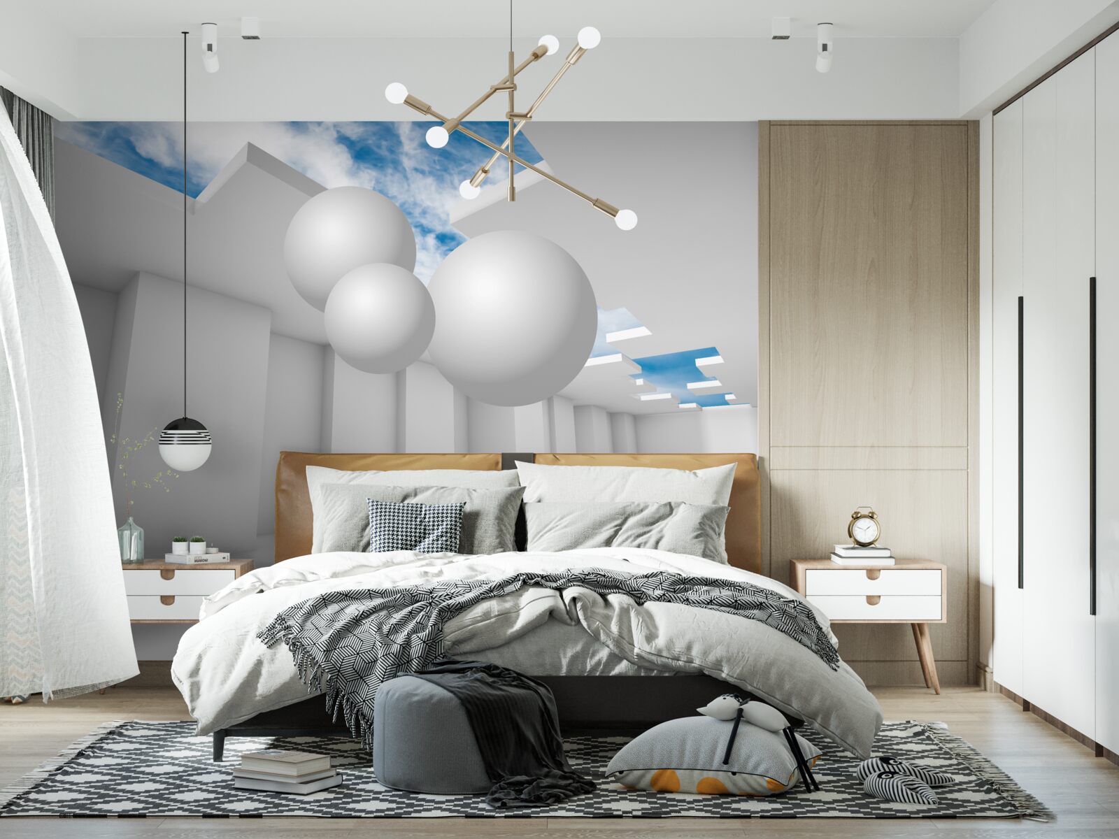 Fotobehang helder magazijn